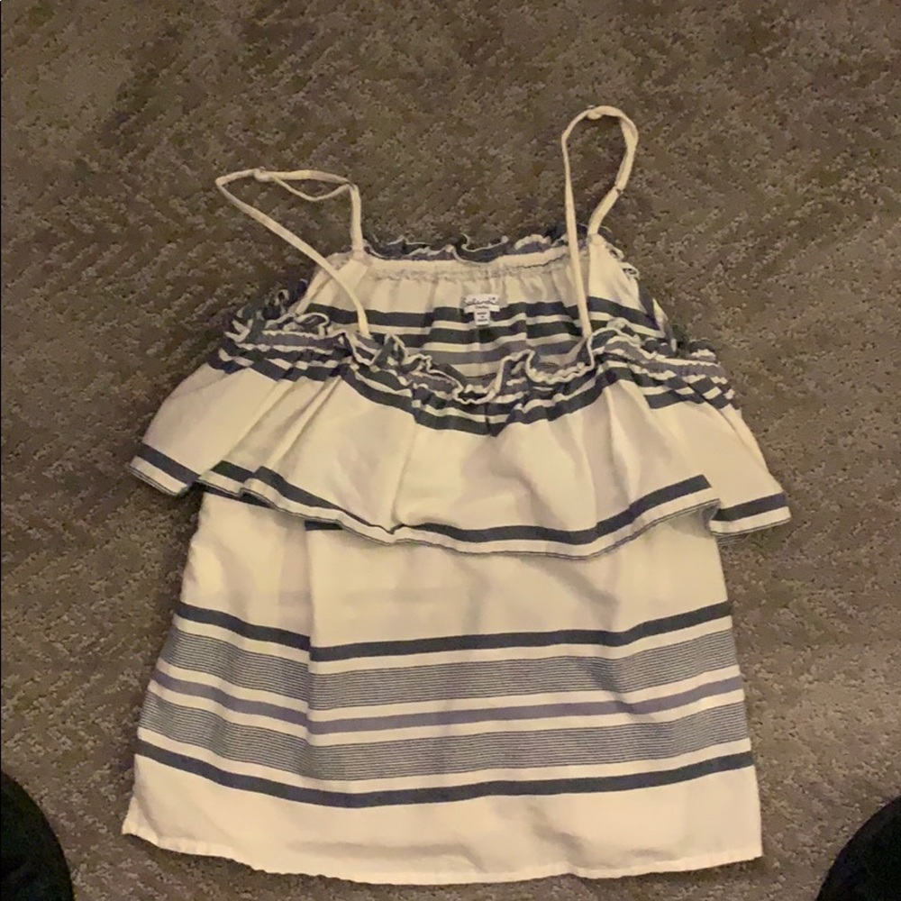 Splendid ruffle tank